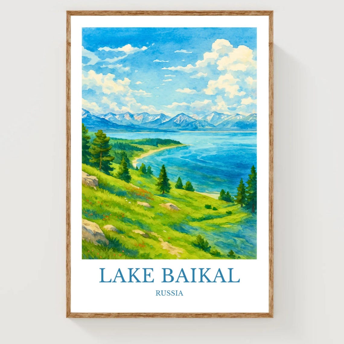 Lake Baikal Nature Landscape Art Print