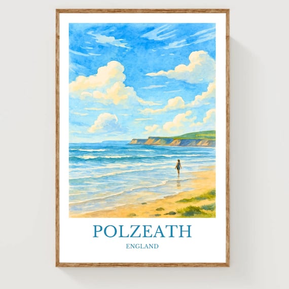 Polzeath England Travel Poster