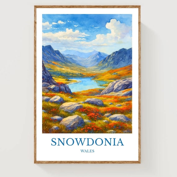 Snowdonia Travel Poster
