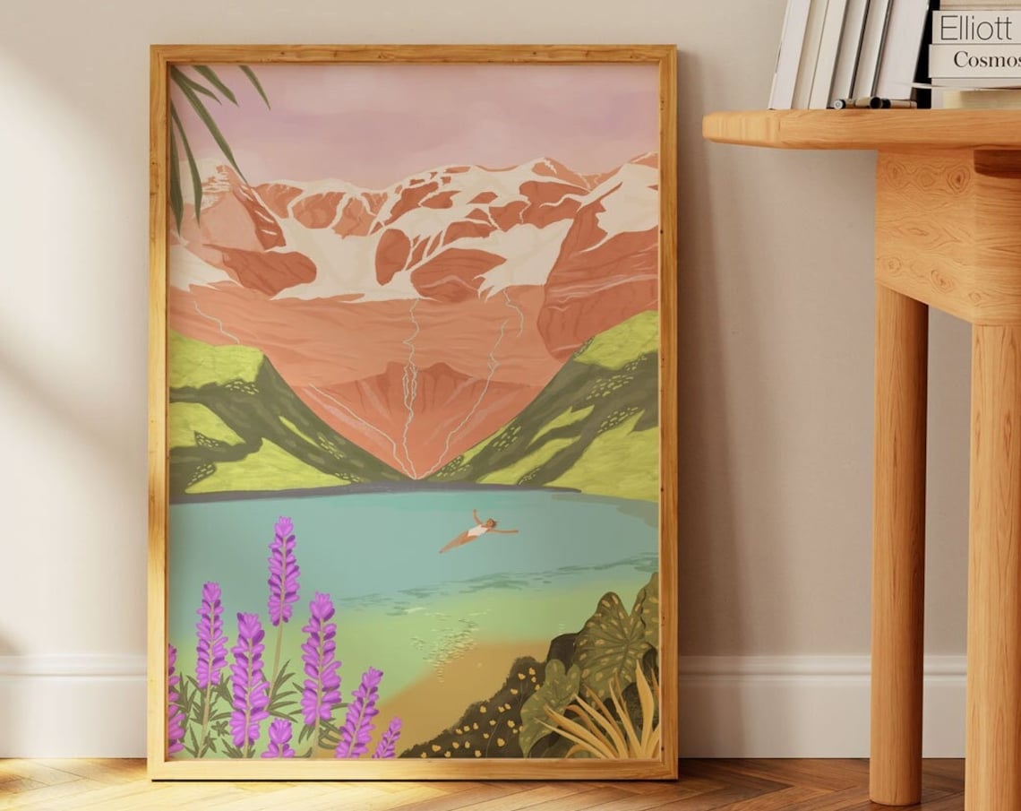 Laguna Humantay Peru Travel Poster, Art Print