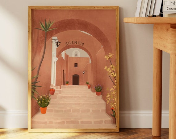 Arequipa Peru Art Print, Santa Catalina Monastery Wall