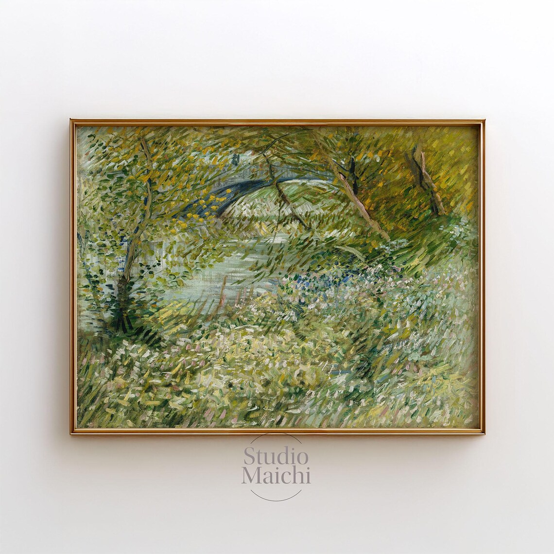 Van Gogh-Inspired Botanical Floral Decor Art Print