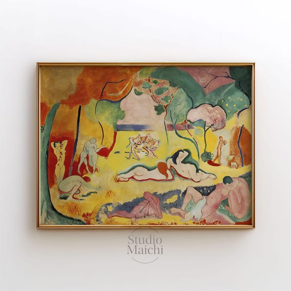 Matisse The Joy Of Life Print Fauvist Wall Art Vintage Modern Art Poster Henri Matisse Artwork Colorful Abstract Home Decor