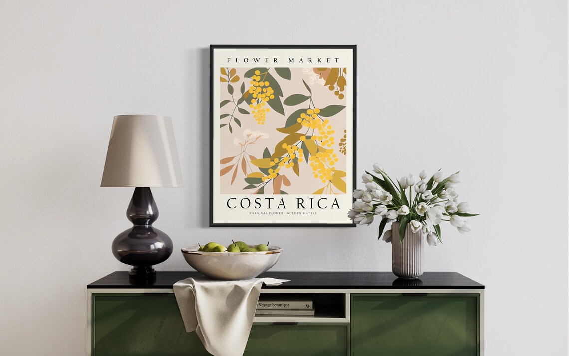 Costa Rica Flower Market Botanical Art Print - Image 2