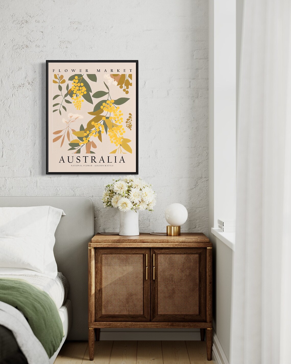 Golden Wattle 1960s Botanical Art Print, Australia - Image 2