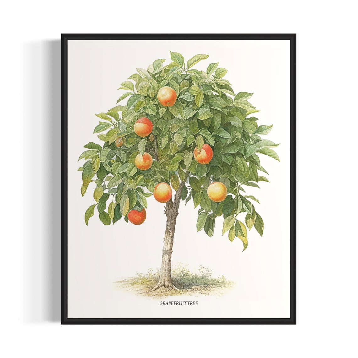 Grapefruit Tree Art Print Grapefruit Tree Wall Art Poster