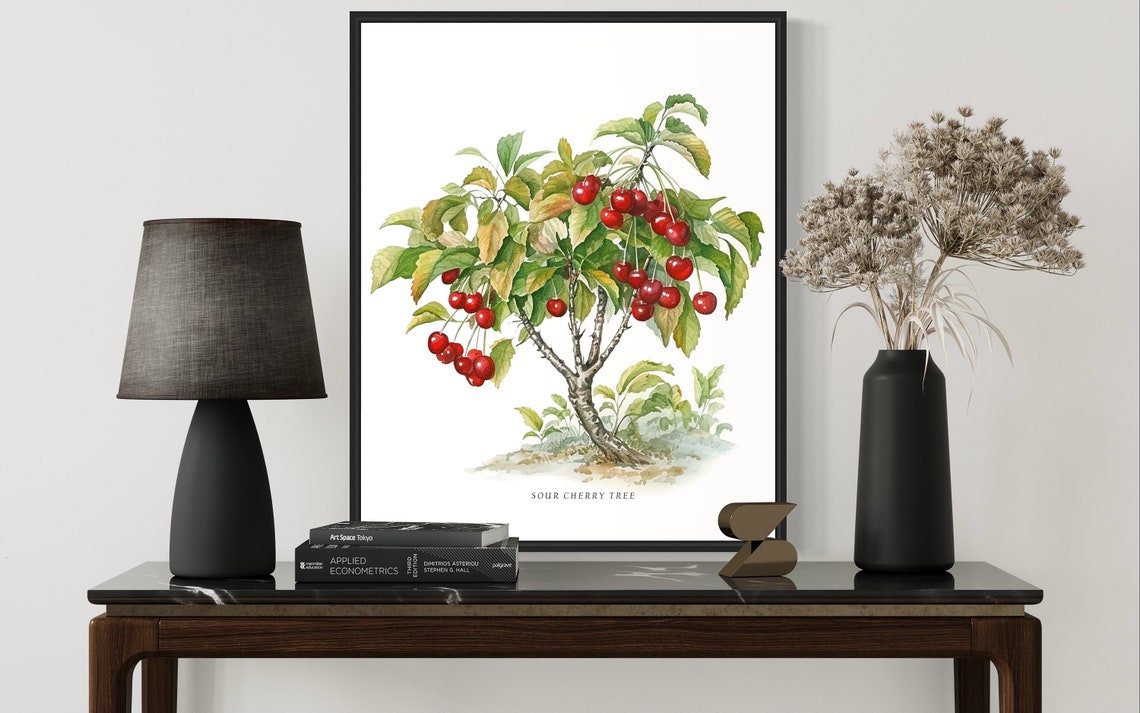 Sour Cherry Tree Art Print Sour Cherry Tree Wall Art Poster - Image 3