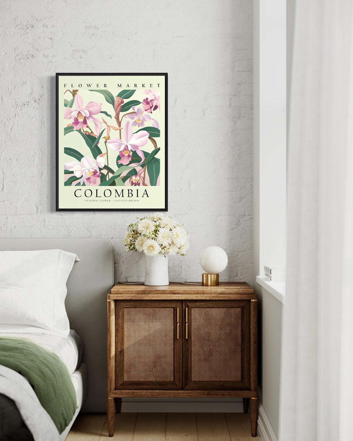 Colombia National Flower Cattleya Orchid Art Print - Image 3