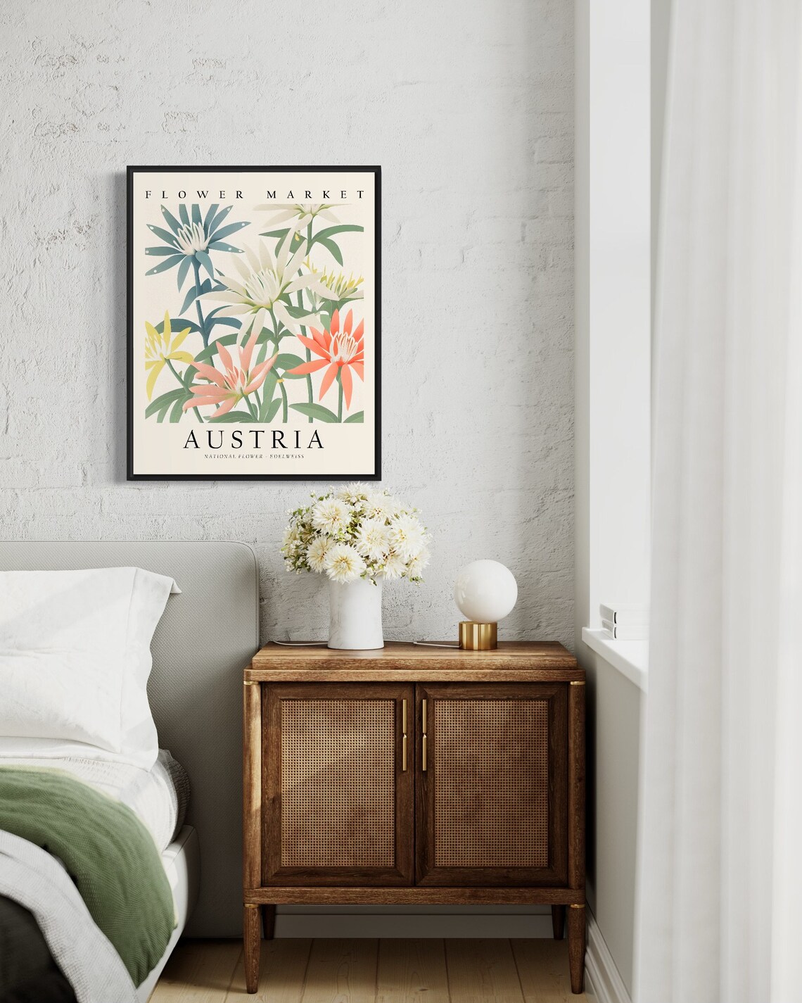 Austria Edelweiss 1960s Botanical Art Print - Image 2