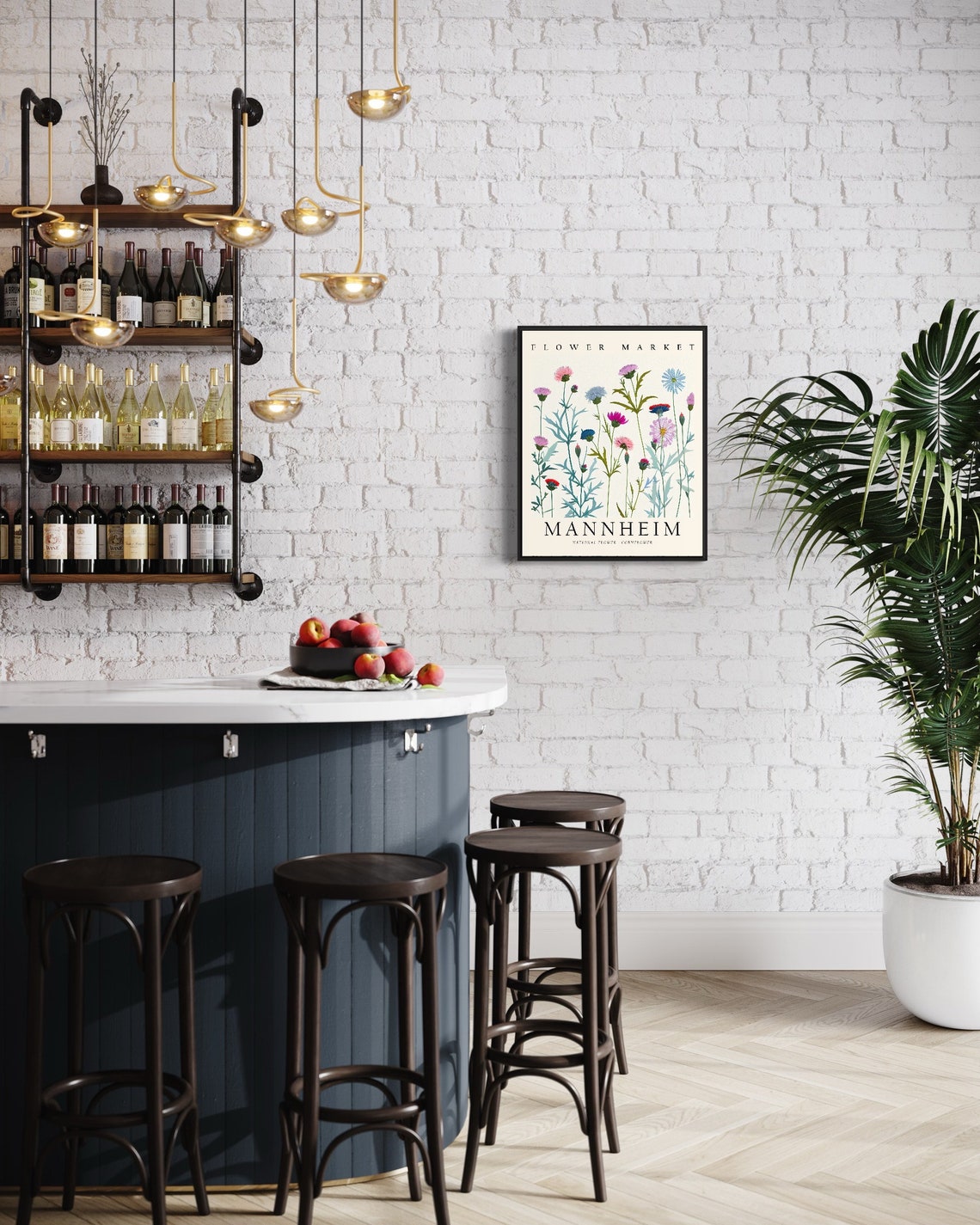 Mannheim Flower Market Cornflower Botanical Illustration Poster - Image 3