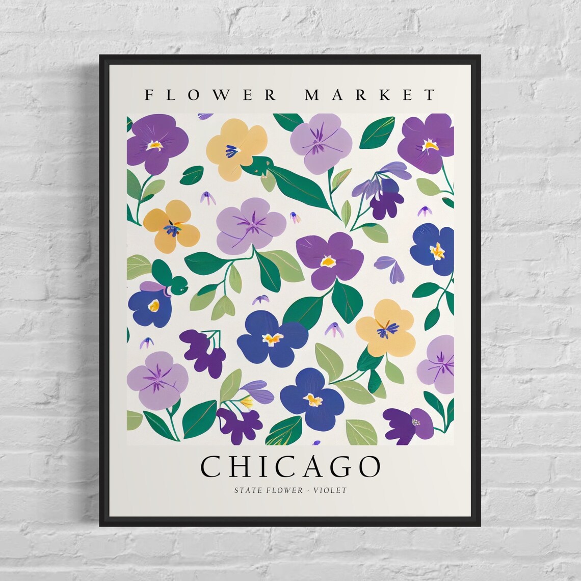 Chicago Illinois Wild Flower Market Art Print