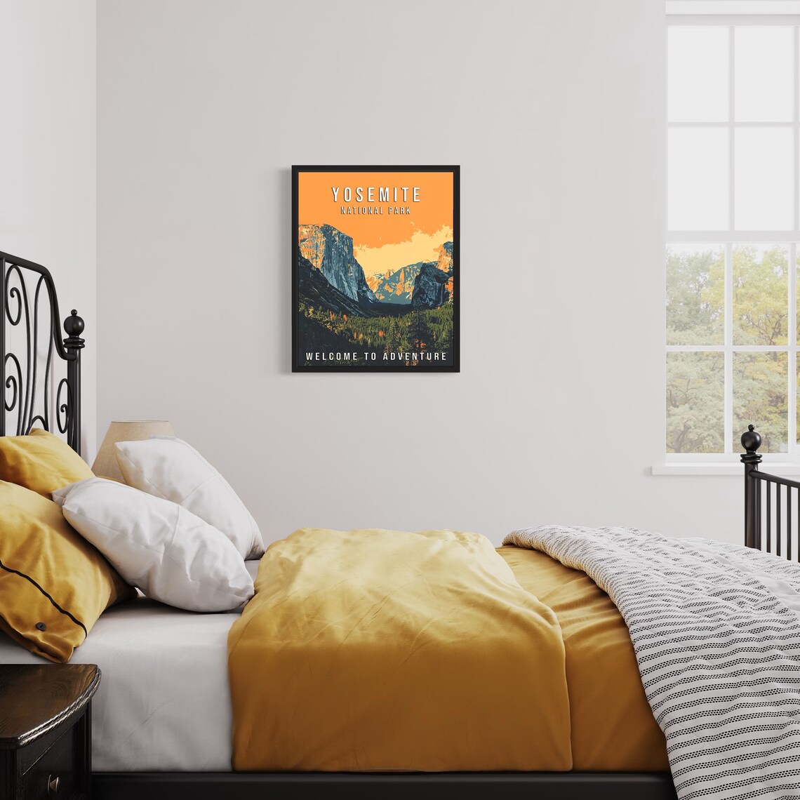 Yosemite National Park California Granite Valley Sunset Travel Poster - Image 2