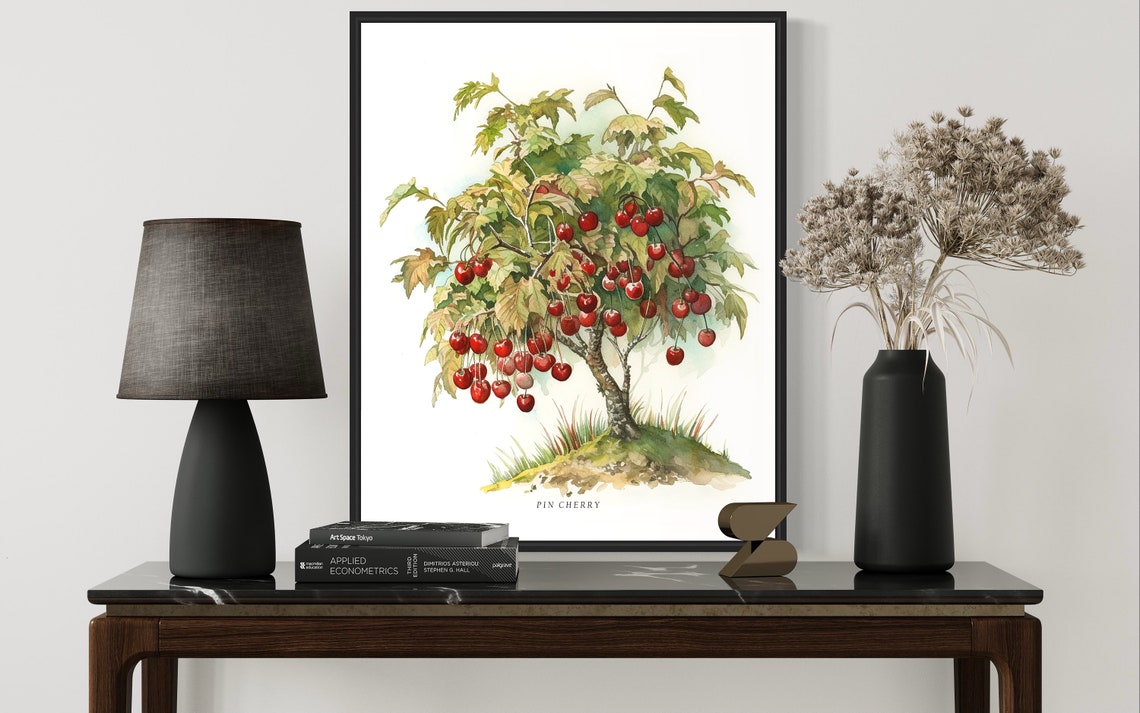 Pin Cherry Tree Art Print Pin Cherry Tree Wall Art Poster - Image 3