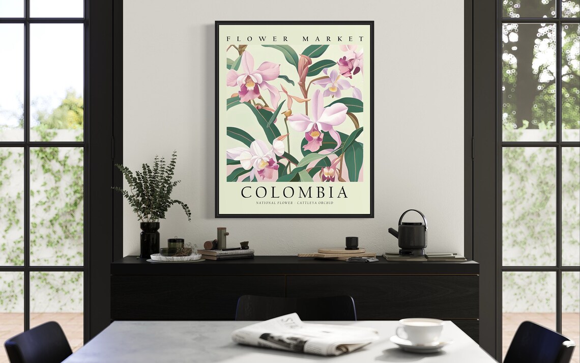 Colombia National Flower Cattleya Orchid Art Print - Image 2