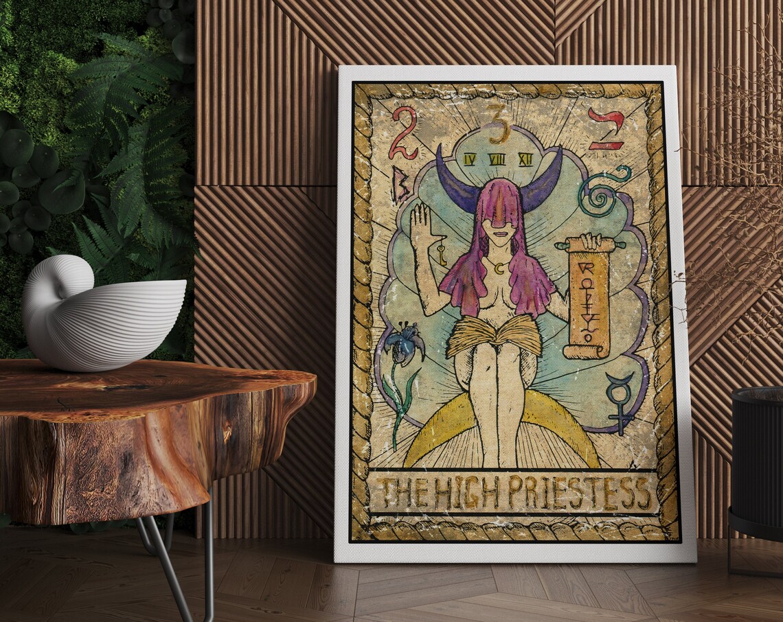Tarot Card Print Wall Art Tarot Card The High Priestess Tarot Cards Print Tarot Print Tarot Card Wall Print Tarot Card Wall Art