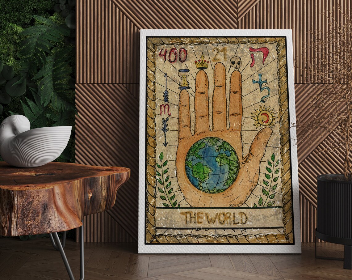 Tarot Card Print Wall Art Tarot The World Tarot Cards Print Tarot Print Tarot Card Wall Print Tarot Card Wall Art Tarot Art