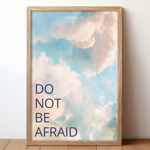 Christian Bible Verse Print Encouraging Gospel Quote Wall Art