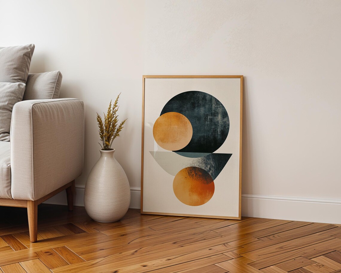 Abstract Boho Circles Art Print, Home Decor - Image 4