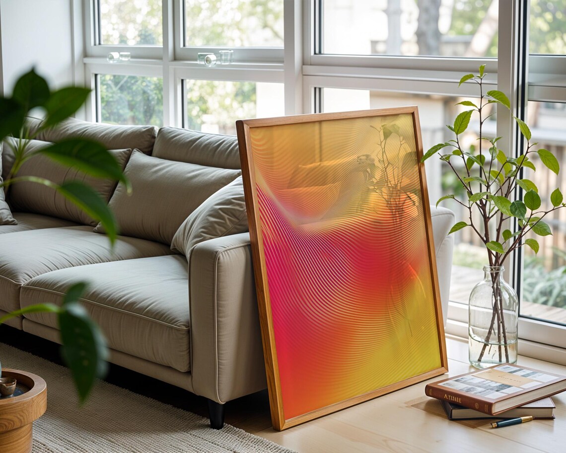 Wavy Wall Art, Home Kitchen Office Decor - Image 3