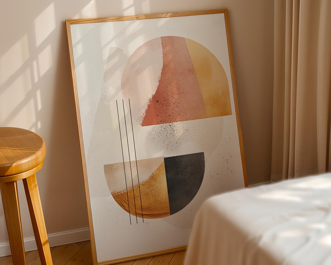 Abstract Boho Style Wall Art For Home Office - Image 3