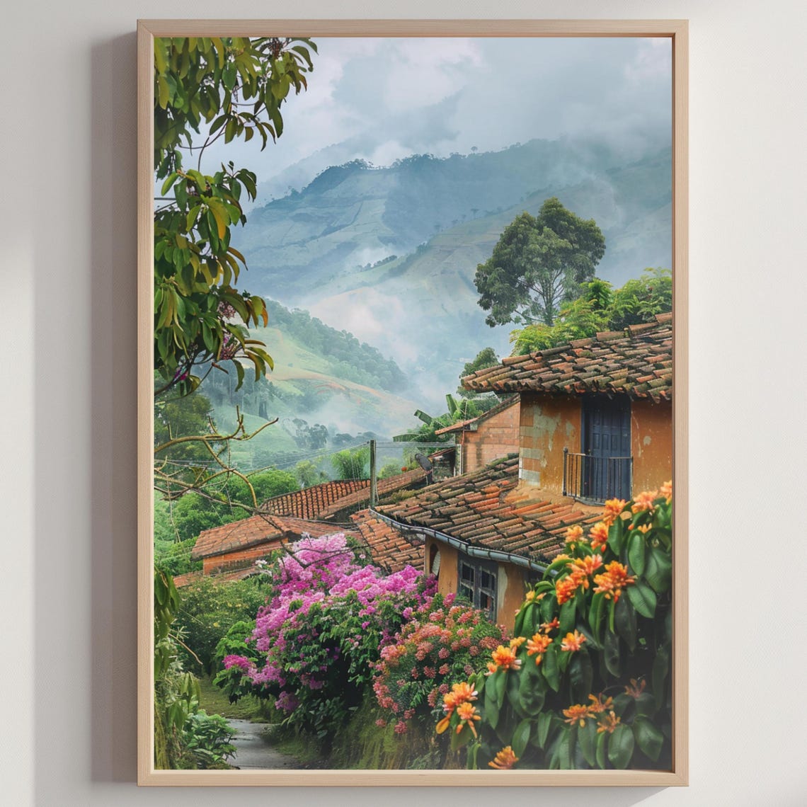 Colombia Watercolor Print South America Travel Poster
