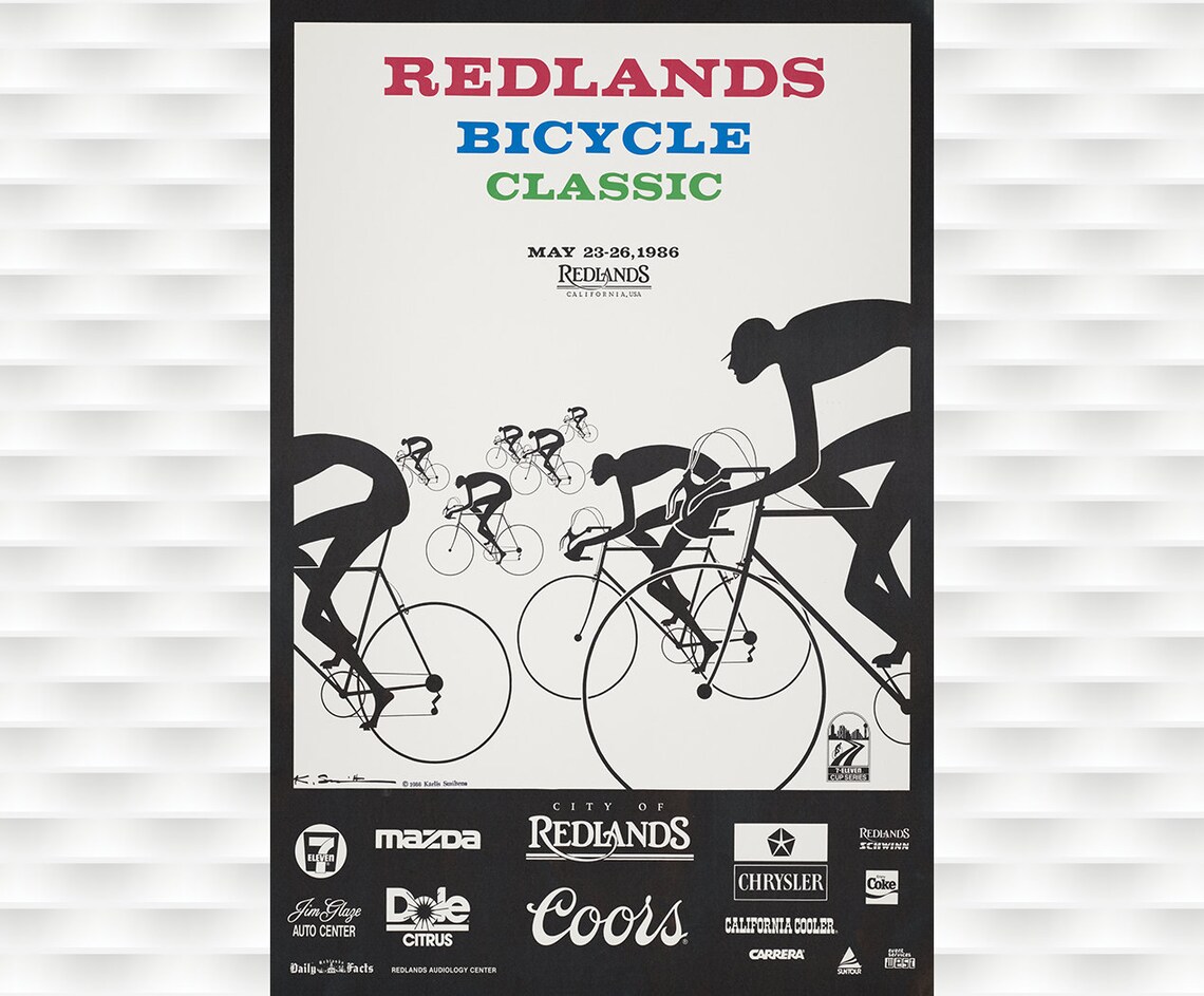 Redlands Bicycle Classic 1986 California Cycling Race Poster