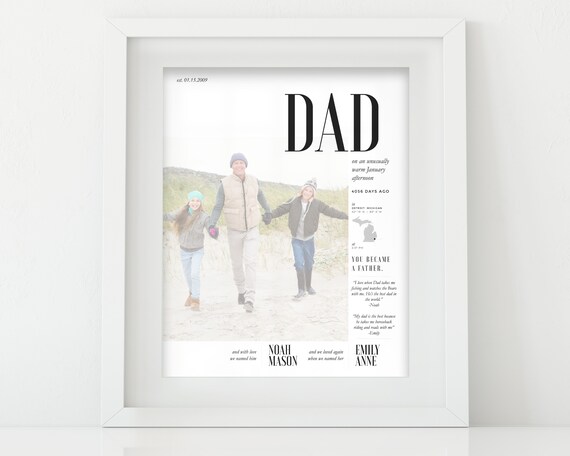 Fathers Day Gift, Custom Photo Art Print