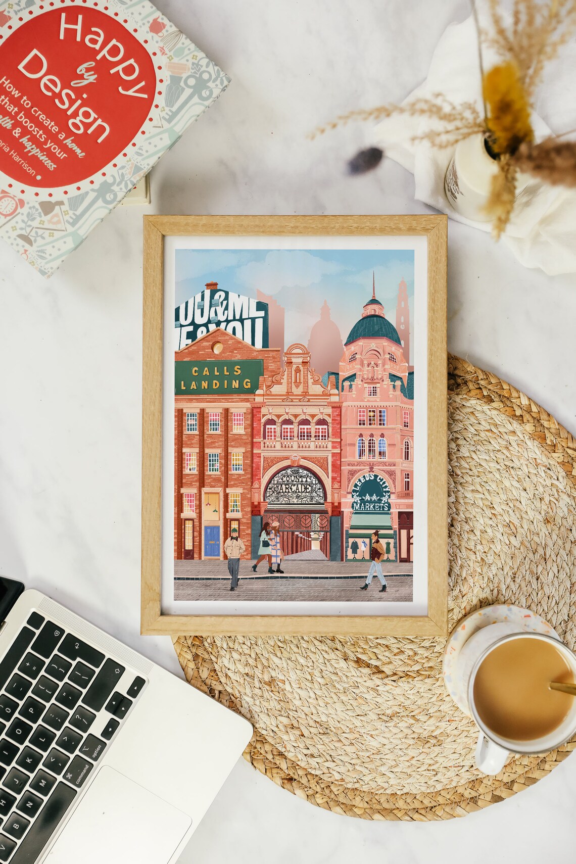 Leeds Travel Poster, Yorkshire Architecture Print - Image 2