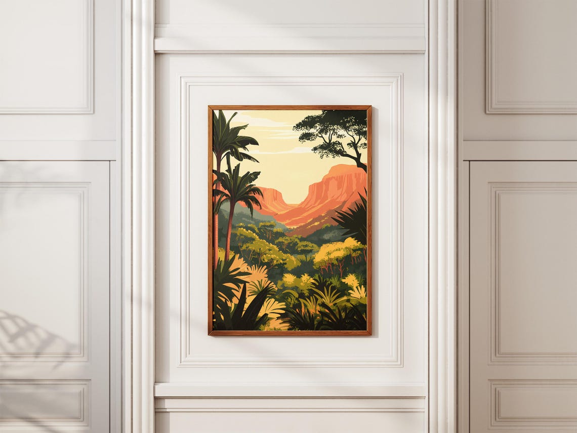Madagascar Masoala Rainforest Palm Jungle Landscape Travel Poster - Image 2