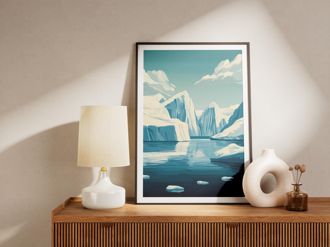 Ilulissat Icefjord Greenland Icebergs Arctic Seascape Poster - Image 5