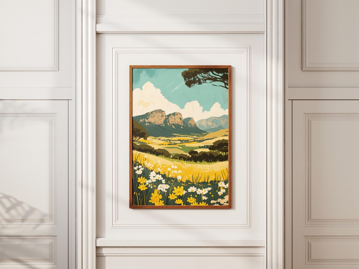 South Africa Cape Floral Region Wildflower Meadow Field Poster - Image 2
