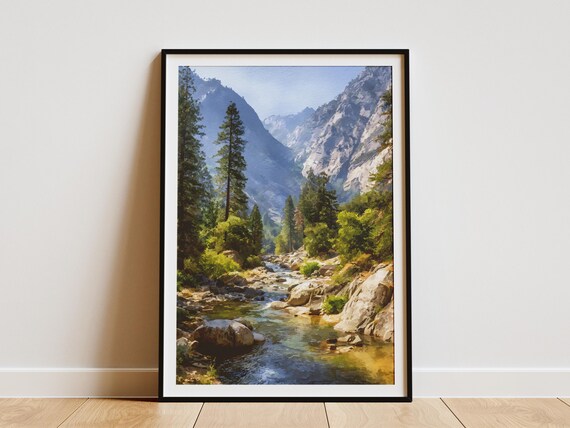 Kings Canyon National Park Granite River Valley Sierra Poster