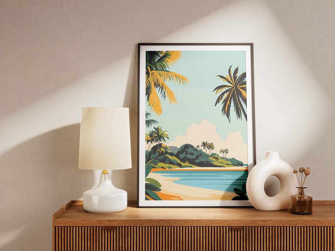 Aitutaki Island Cook Islands Palm Beach Lagoon Paradise Poster - Image 5