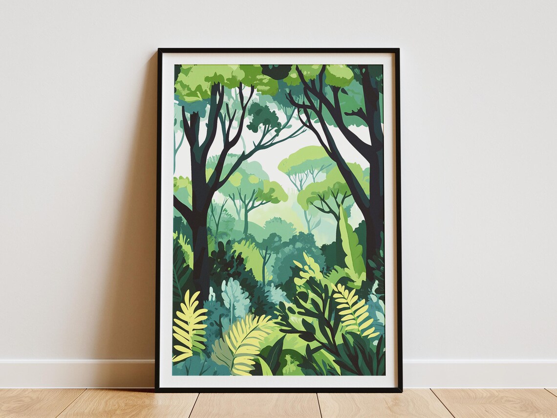 Madeira Laurel Forest Lush Green Fern Canopy Portugal Travel Poster