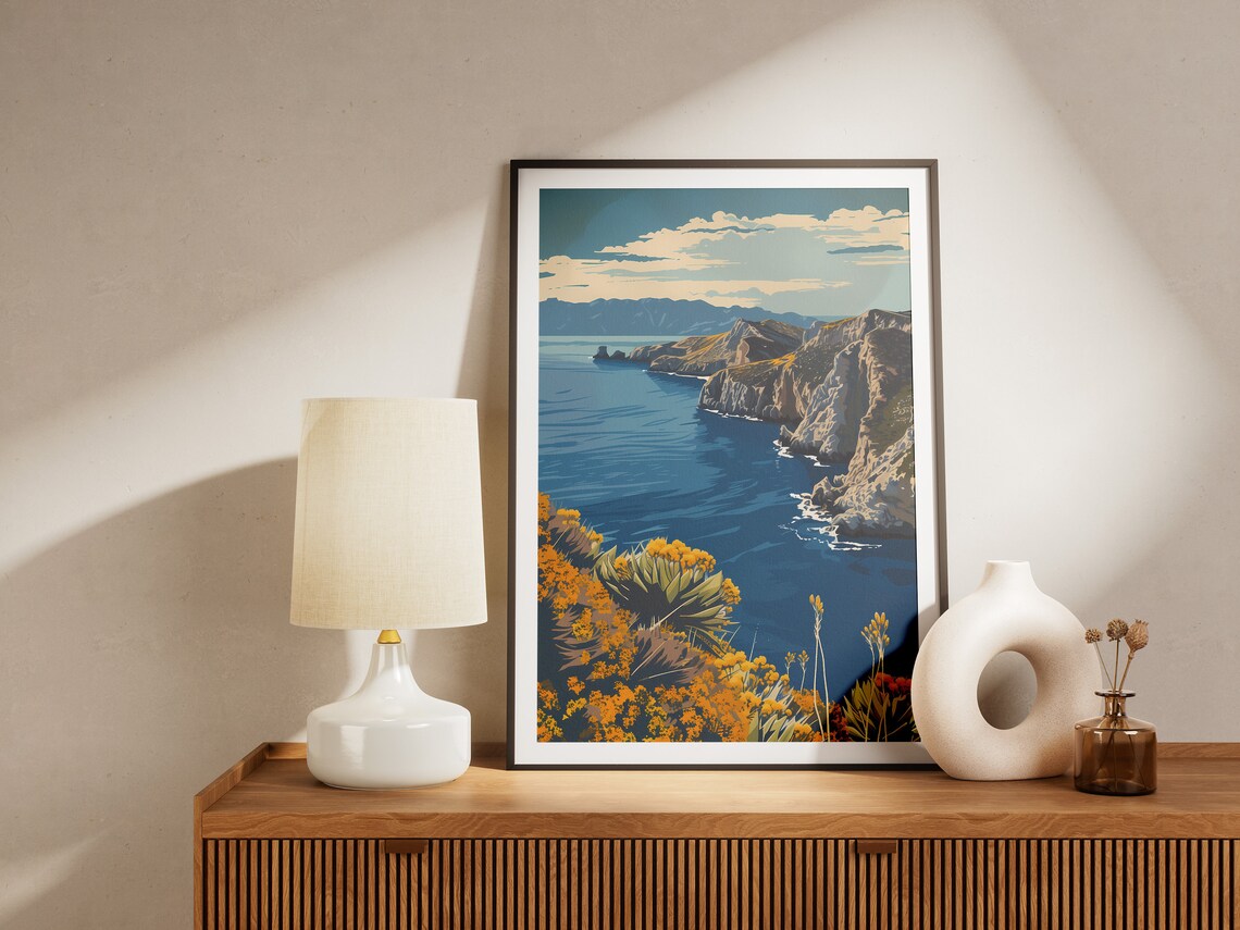 Channel Islands National Park Coastal Cliffs Ocean Vintage Travel Poster - Image 2