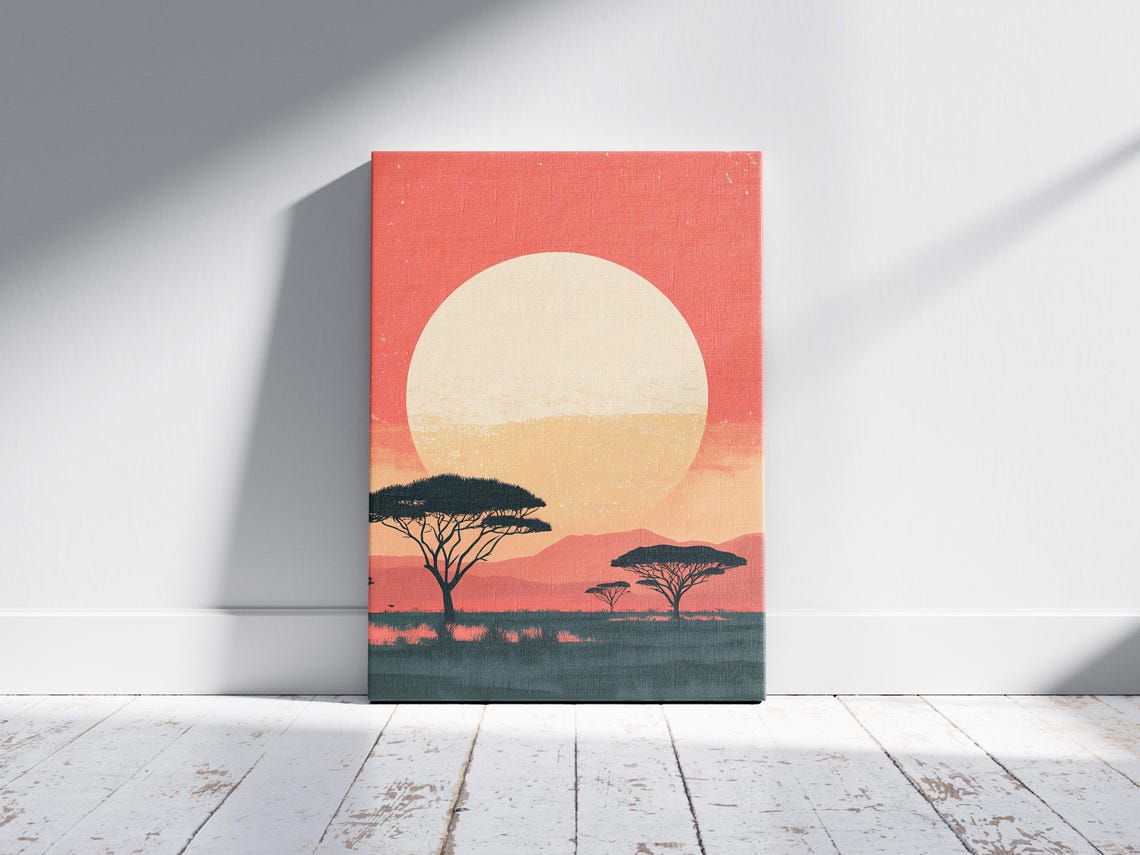 Etosha National Park Namibia Poster African Safari Sunset Landscape - Image 2