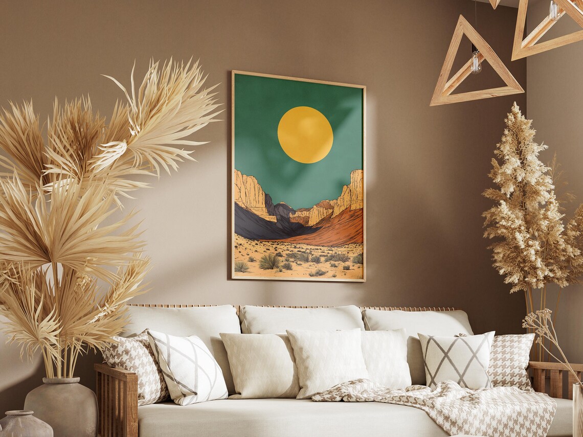 Guadalupe Mountains National Park Sun Over Desert Canyon Poster - Image 3