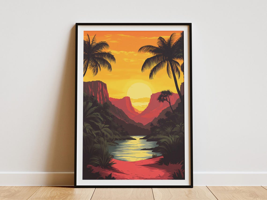Noel Kempff Mercado Bolivia Sunset Canyon River Jungle Poster