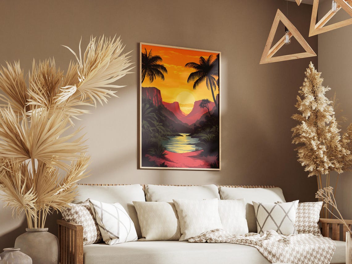 Noel Kempff Mercado Bolivia Sunset Canyon River Jungle Poster - Image 3