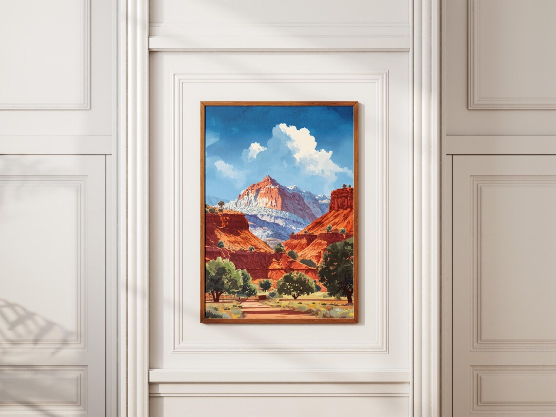 Capitol Reef National Park Utah Red Rock Desert Cliffs Poster - Image 2