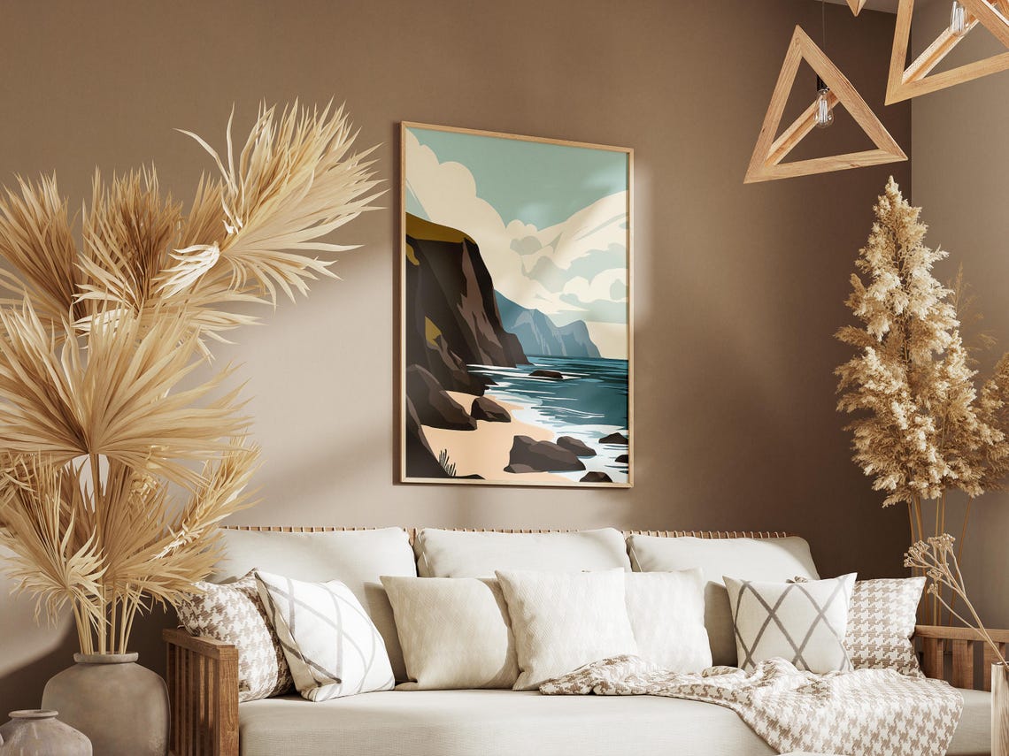 Macquarie Island Dark Rocky Cliffs Wild Ocean Storm Clouds Poster - Image 3