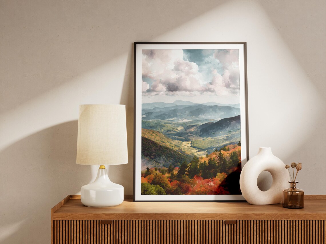 Shenandoah National Park Autumn Mountain Vintage Landscape Poster - Image 4