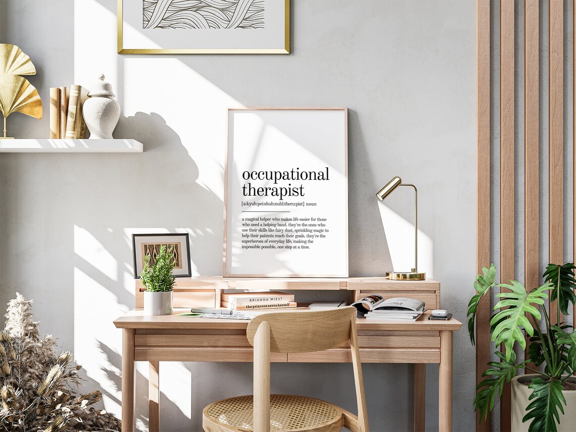 Occupational Therapist Definition, Minimalist Wall Art Print - Image 3