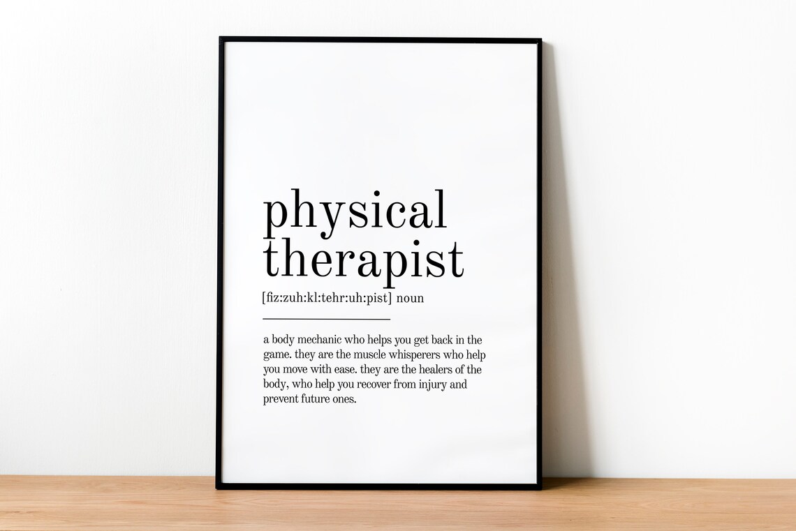 Physical Therapist Definition Personalized Art Print - Image 2