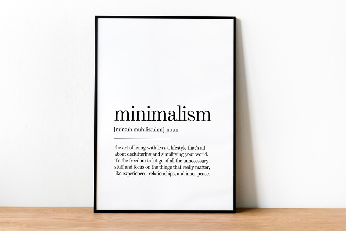 Minimalism Definition Art Print, Office Wall Decor - Image 2