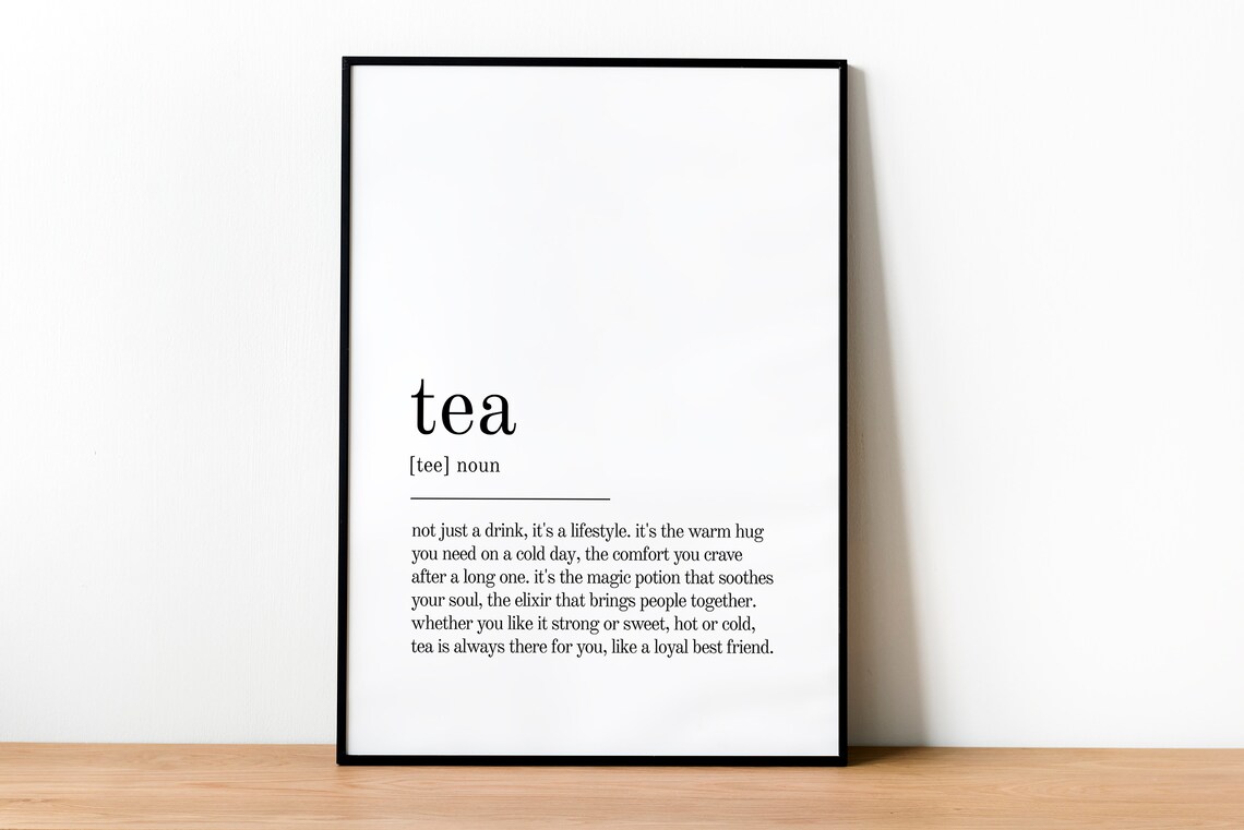 Tea Definition Print, Minimalist Funny Poster - Image 2