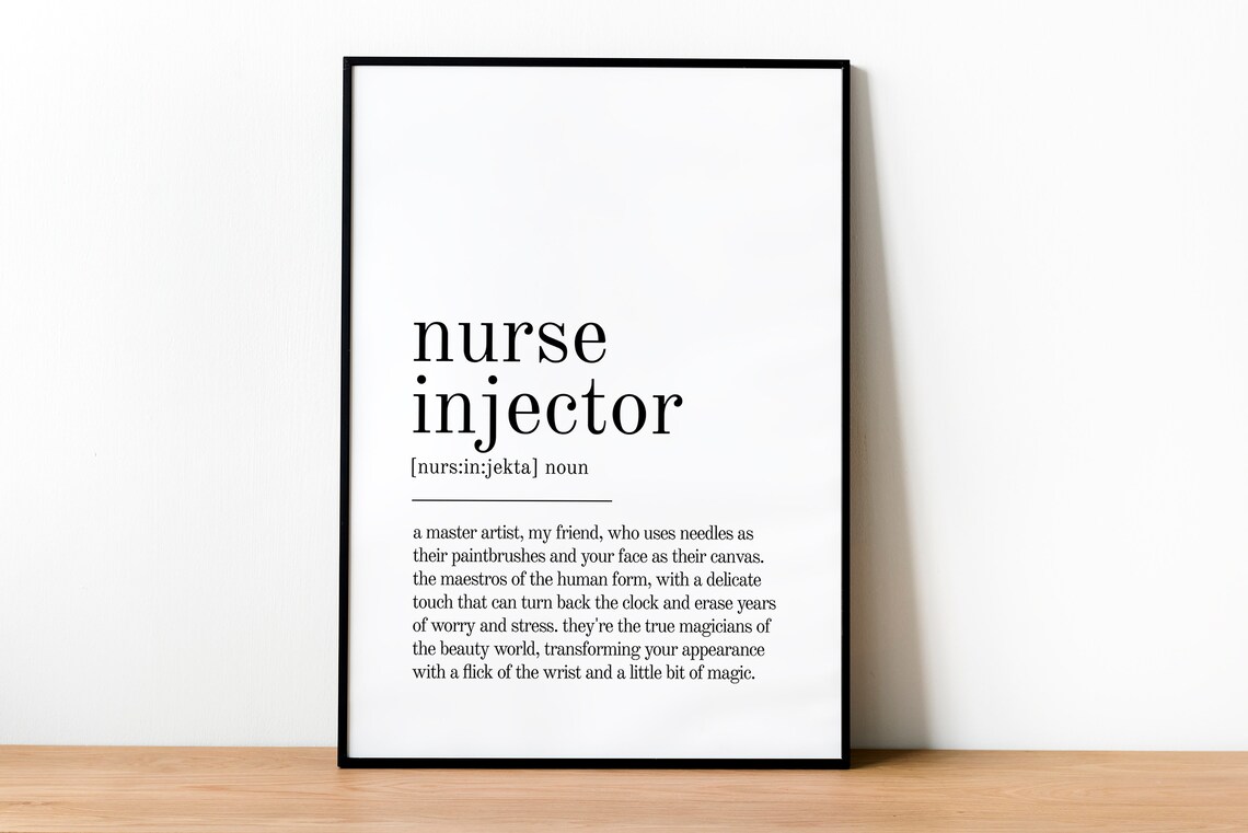 Nurse Injector Definition Print, Minimalist Quote - Image 2