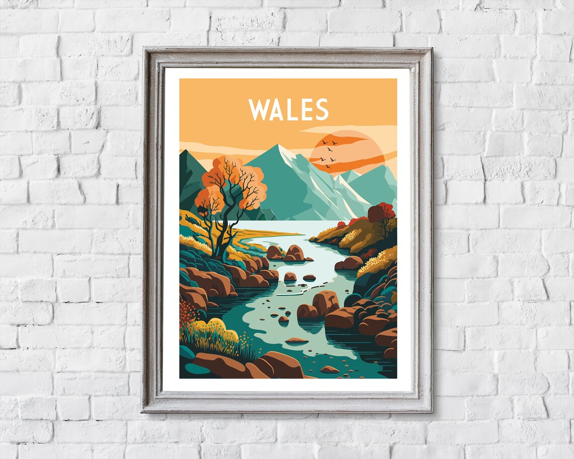 Wales Vintage Travel Poster, Retro Travel Art Print - Image 2