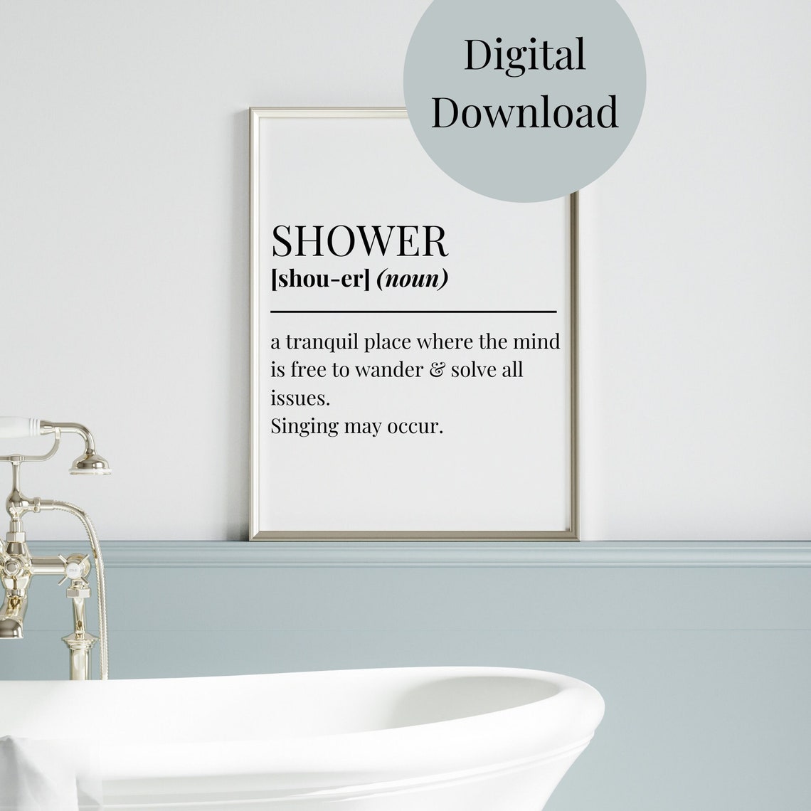 Shower Definition, Funny Bathroom Quote