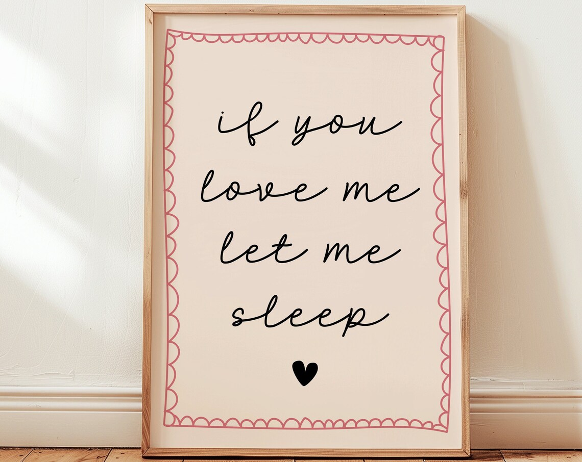 If You Love Me Let Me Sleep Retro Poster - Image 2